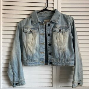 Girls Medium Light Wash Cotton Denim Jean Jacket 🩵